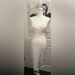 Windsor White Dress with Rhinestone Accents size Small